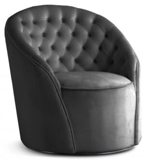 Alessio Velvet Upholstered Swivel Accent Chair
