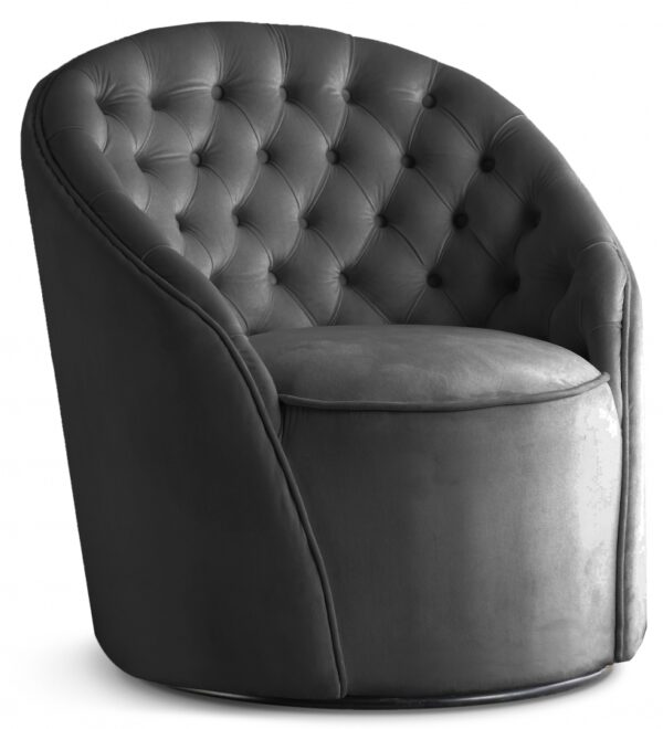 Alessio Velvet Upholstered Swivel Accent Chair