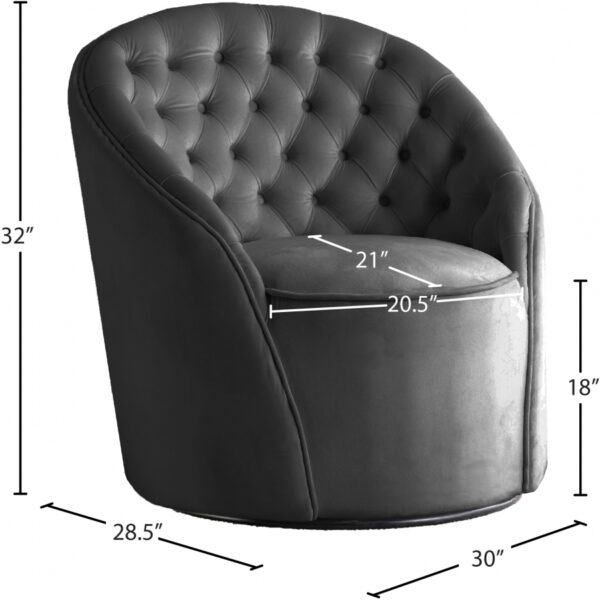 Alessio Velvet Upholstered Swivel Accent Chair