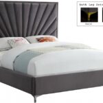 Eclipse Velvet Upholstered Bed
