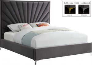 Eclipse Velvet Upholstered Bed