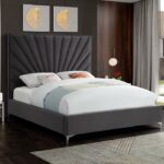 Eclipse Velvet Upholstered Bed