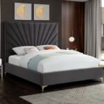 Eclipse Velvet Upholstered Bed