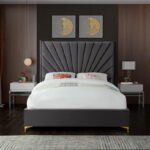 Eclipse Velvet Upholstered Bed