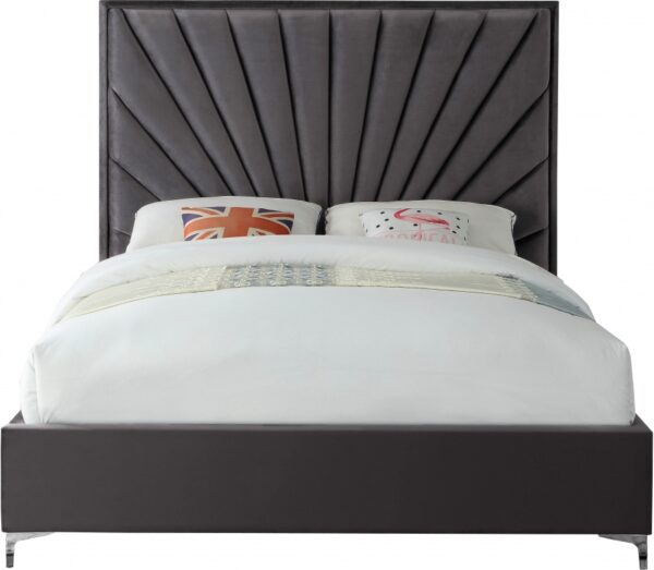 Eclipse Velvet Upholstered Bed