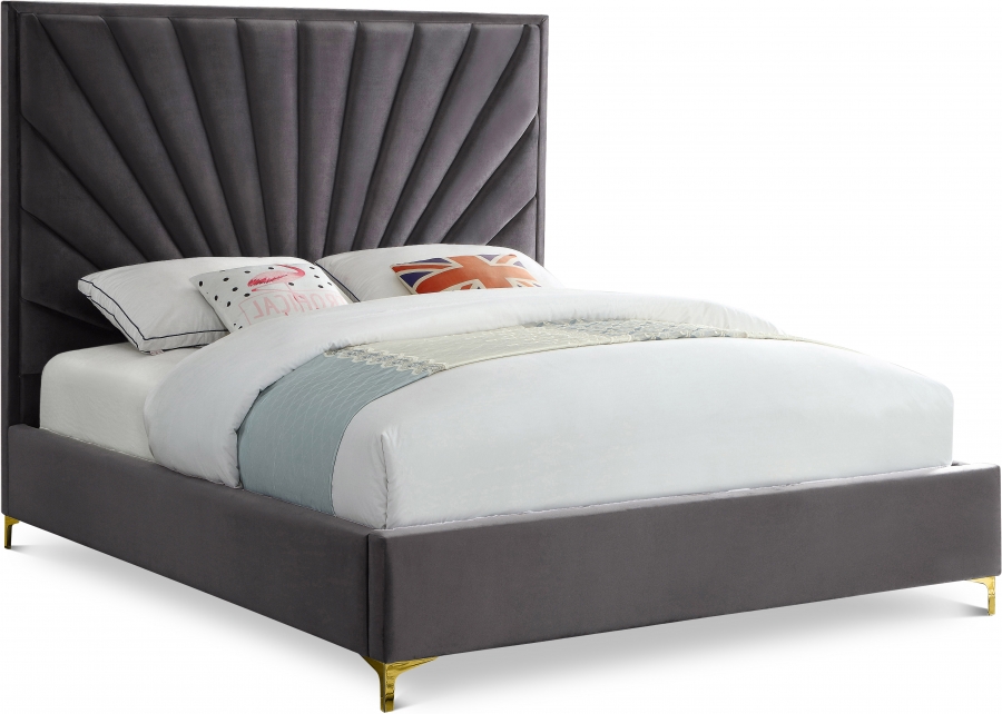 Eclipse Velvet Upholstered Bed