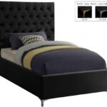 Cruz Velvet Upholstered Twin Bed