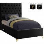 Cruz Velvet Upholstered Twin Bed