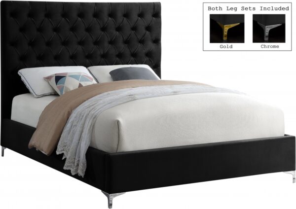 Cruz Velvet Upholstered Bed