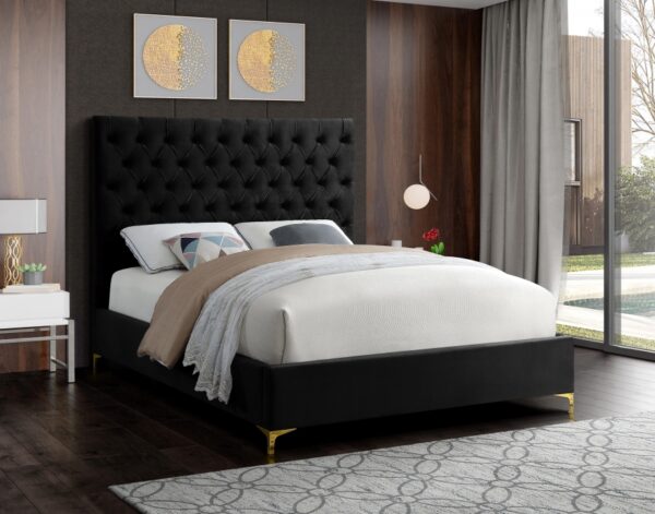 Cruz Velvet Upholstered Bed
