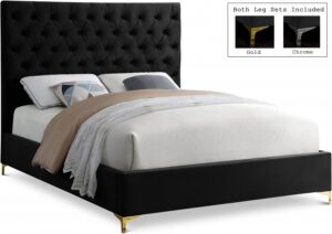 Cruz Velvet Upholstered Bed
