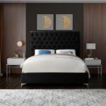 Cruz Velvet Upholstered Bed