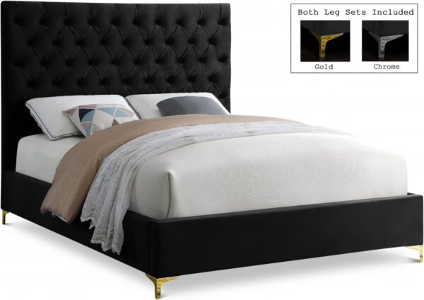 Cruz Velvet Upholstered Bed