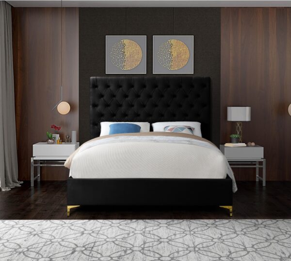 Cruz Velvet Upholstered Bed