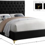 Cruz Velvet Upholstered Bed