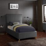 Jasmine Velvet Upholstered Twin Bed