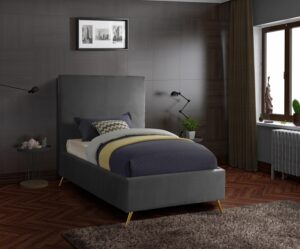 Jasmine Velvet Upholstered Twin Bed