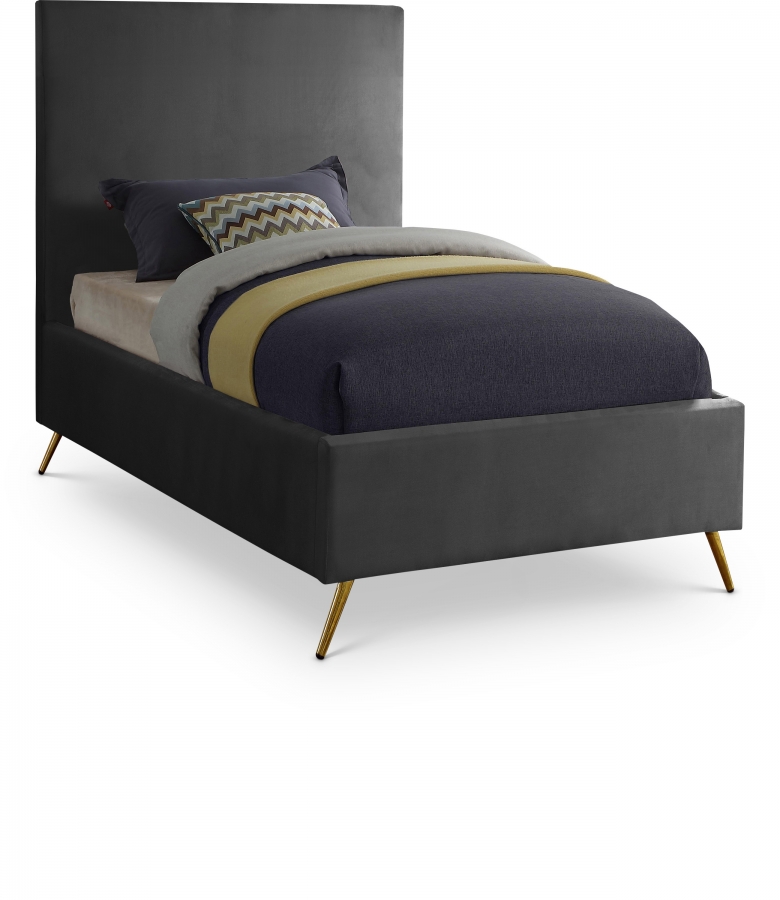 Jasmine Velvet Upholstered Twin Bed