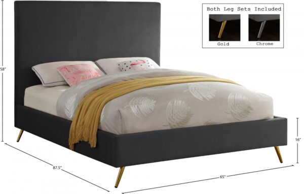 Jasmine Velvet Upholstered Bed