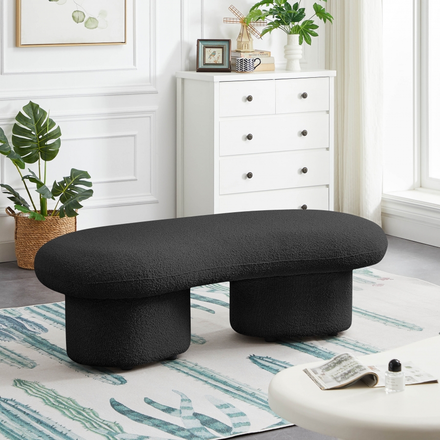 Luka Boucle Fabric Upholstered Bench