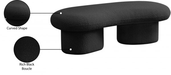 Luka Boucle Fabric Upholstered Bench