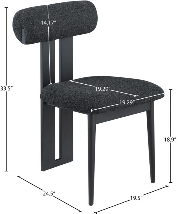 Dario Boucle Fabric Upholstered Dining Chair