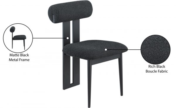 Dario Boucle Fabric Upholstered Dining Chair