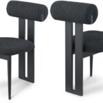 Dario Boucle Fabric Upholstered Dining Chair