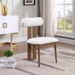 Dario Boucle Fabric Upholstered Dining Chair