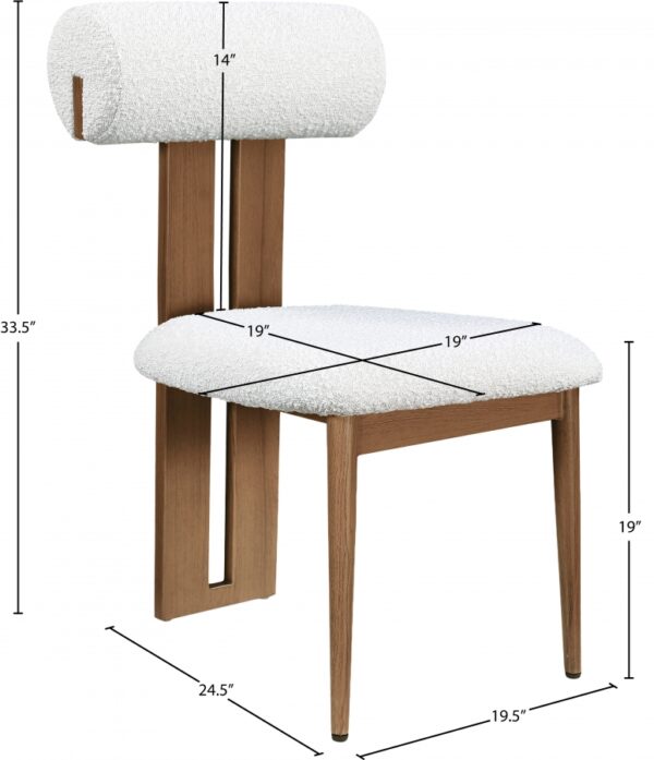 Dario Boucle Fabric Upholstered Dining Chair