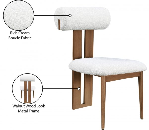 Dario Boucle Fabric Upholstered Dining Chair