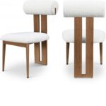 Dario Boucle Fabric Upholstered Dining Chair