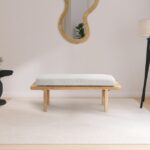 Naya Chenille Fabric Upholstered Bench