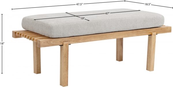 Naya Chenille Fabric Upholstered Bench
