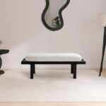 Naya Chenille Fabric Upholstered Bench