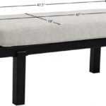 Naya Chenille Fabric Upholstered Bench