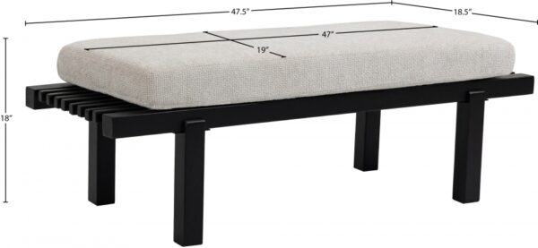 Naya Chenille Fabric Upholstered Bench