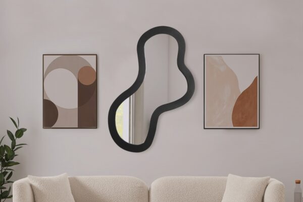 Oblique Iron Frame Mirror