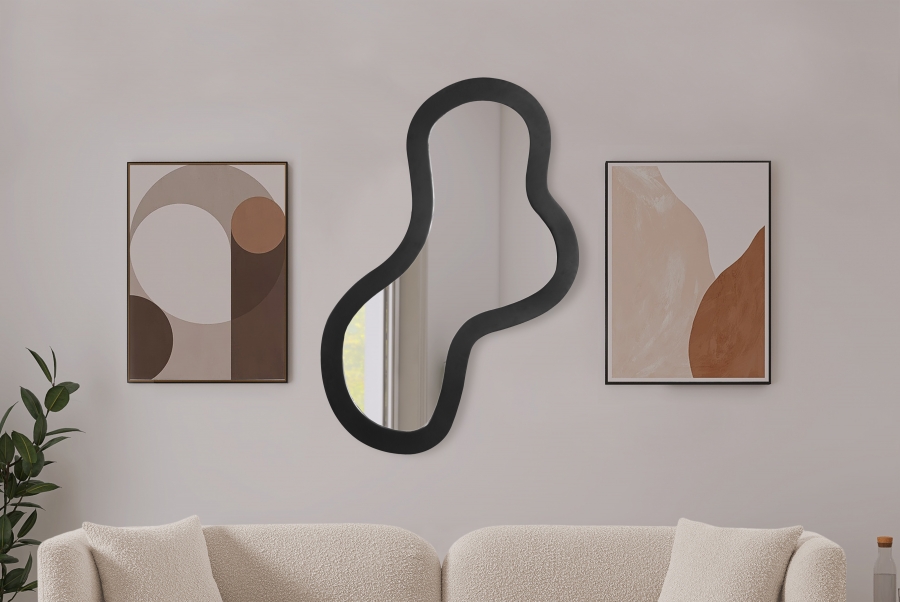 Oblique Iron Frame Mirror