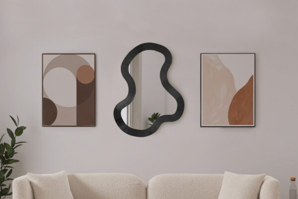Oblique Iron Frame Mirror