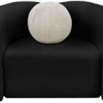 Kali Faux Shearling Teddy Fabric Upholstered Chair
