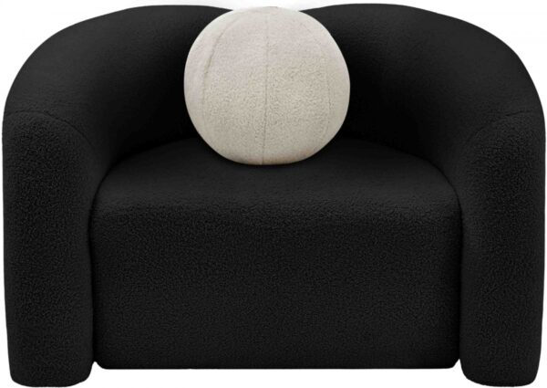 Kali Faux Shearling Teddy Fabric Upholstered Chair