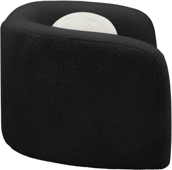 Kali Faux Shearling Teddy Fabric Upholstered Chair