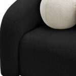 Kali Faux Shearling Teddy Fabric Upholstered Chair