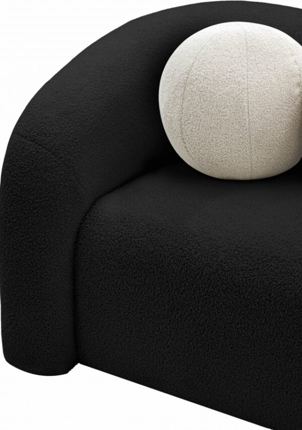 Kali Faux Shearling Teddy Fabric Upholstered Chair