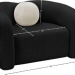 Kali Faux Shearling Teddy Fabric Upholstered Chair