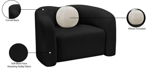 Kali Faux Shearling Teddy Fabric Upholstered Chair