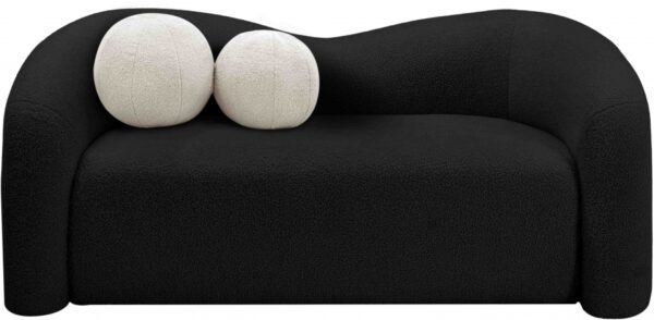 Kali 62" Faux Shearling Teddy Fabric Upholstered Loveseat