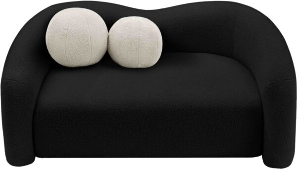 Kali 62" Faux Shearling Teddy Fabric Upholstered Loveseat
