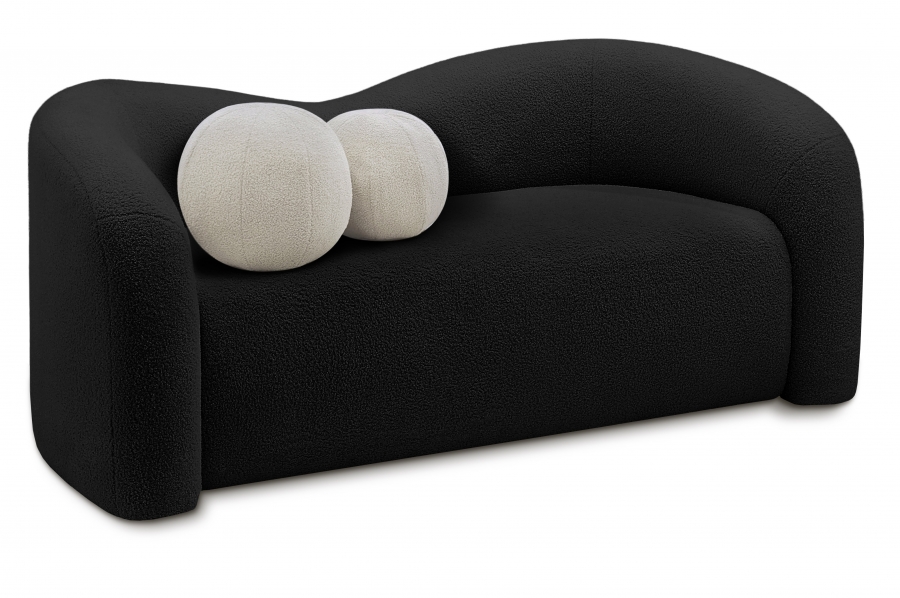 Kali 62" Faux Shearling Teddy Fabric Upholstered Loveseat